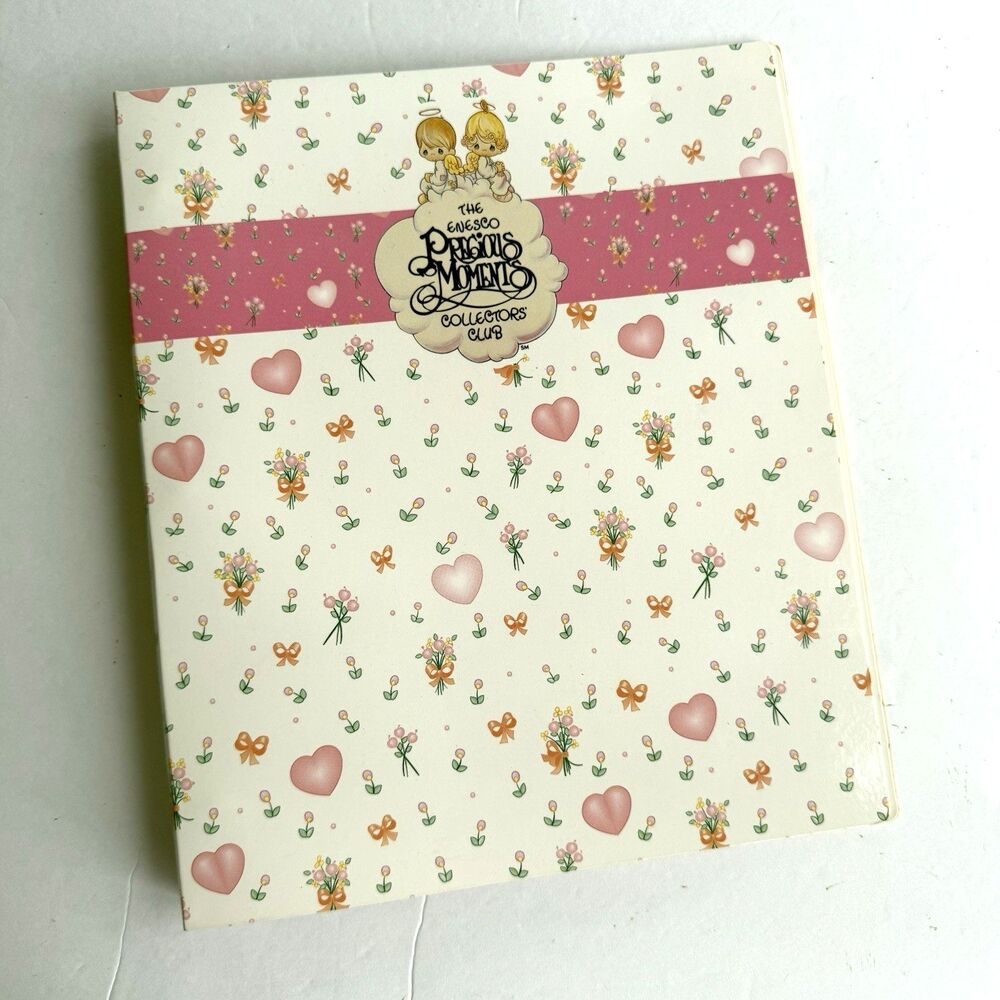 Vintage Precious Moment Collector Club Vinyl Binder w/ Goodnewsletter 1998